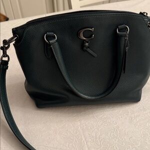 Coach Forest Green Leather Crossbody Bag